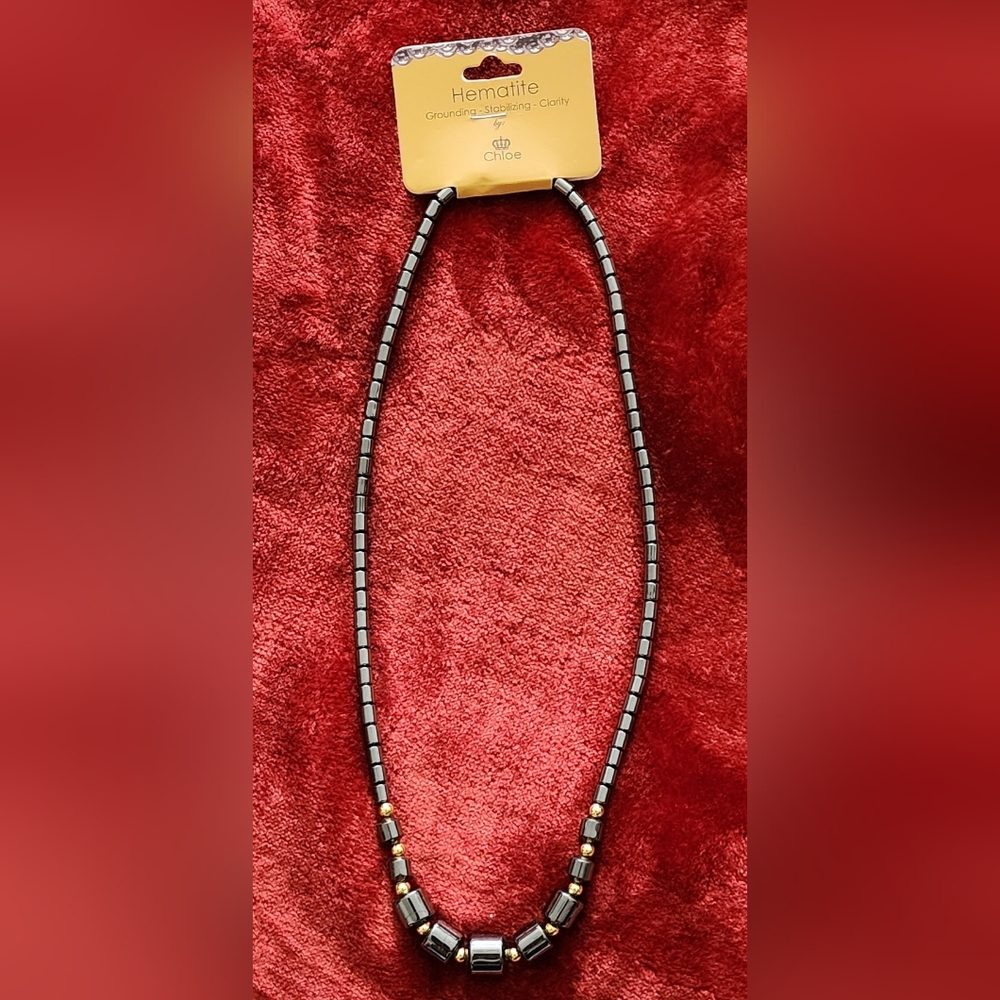 Chloe Metallic Necklace with Gold Details